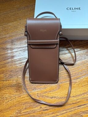 Celine Brown Leather crossbody mini bag. 100% authentic!